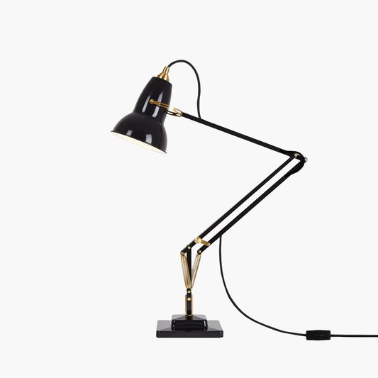 Anglepoise Original 1227 Brass Jet Black Table Lamp