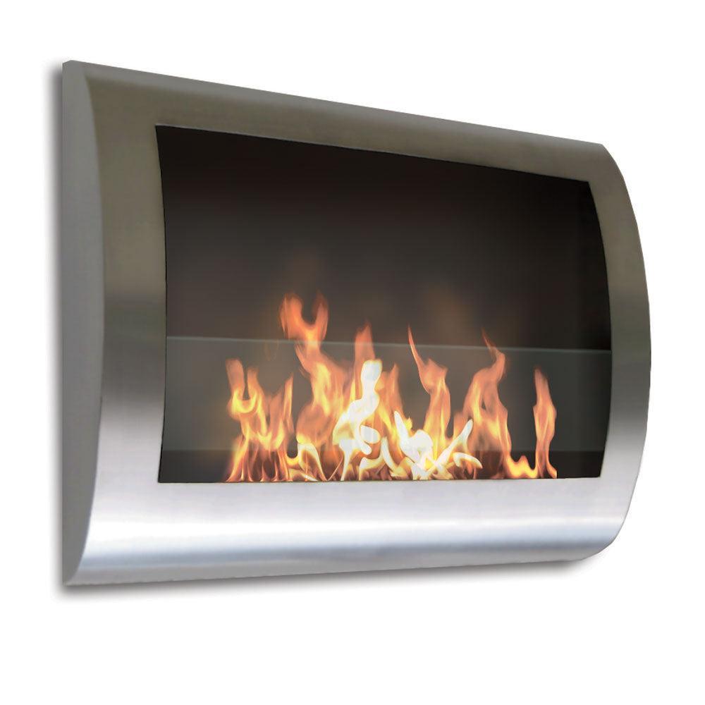 Anywhere Fireplace Chelsea Stainless Steel Wall Mount Bio-ethanol Liquid Fuel Fireplace