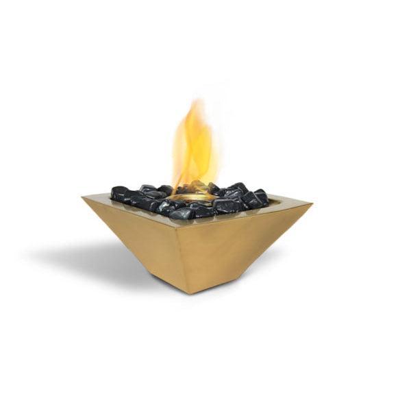 Anywhere Fireplace Empire Matte Gold Tabletop Bio-ethanol Gel Fuel Fireplace