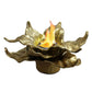 Anywhere Fireplace Heathcote Gold Tabletop Bio-ethanol Gel Fuel Botanical Pointy Leaf