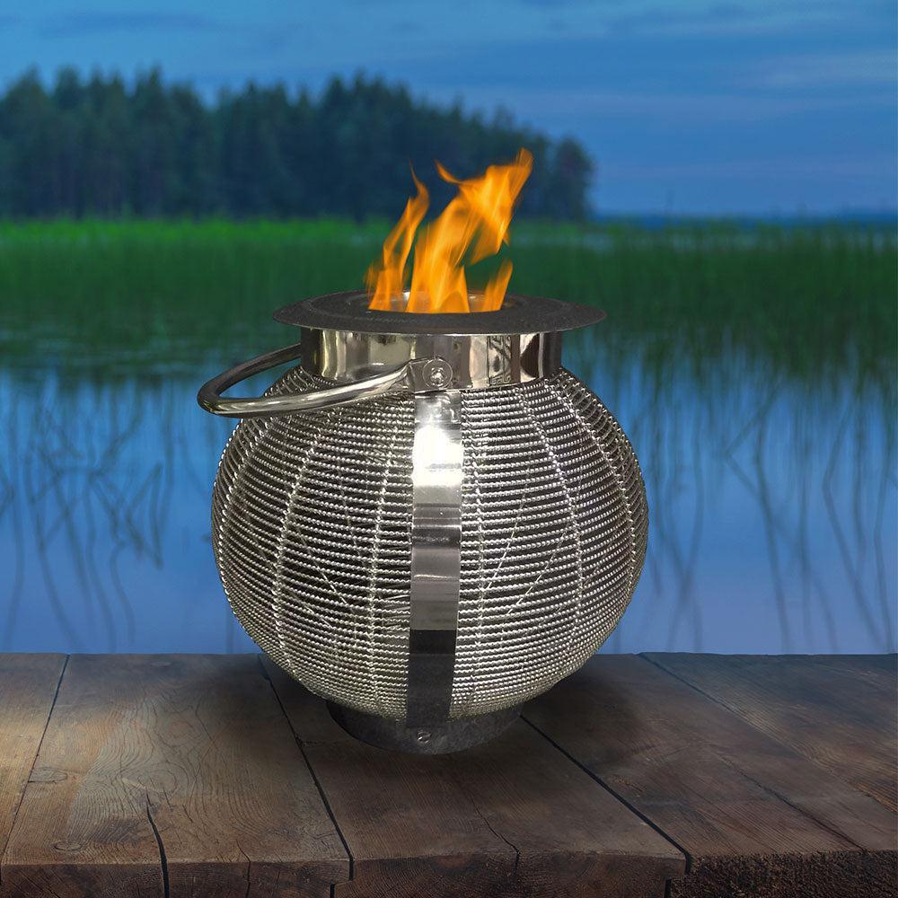 Anywhere Fireplace Jupiter Stainless Steel 2-in-1 Fireplace/Lantern