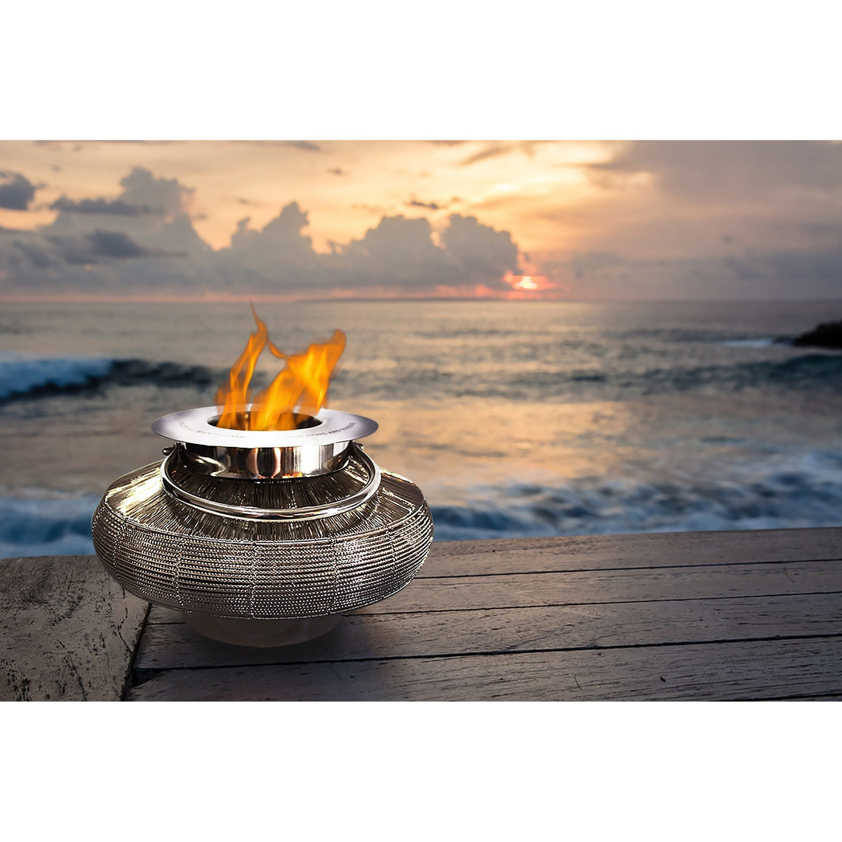 Anywhere Fireplace Mercury Stainless Steel 2-in-1 Fireplace/Lantern