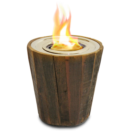 Anywhere Fireplace Montauk Reclaimed Wood Tabletop Bio-ethanol Gel Fuel Fire Bowl