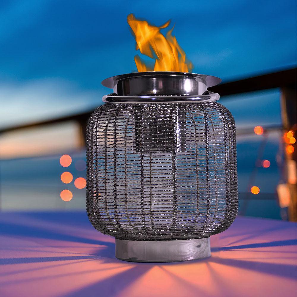 Anywhere Fireplace Neptune Stainless Steel 2-in-1 Fireplace/Lantern