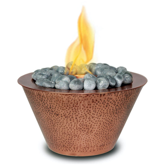Anywhere Fireplace Oasis Hammered Antique Copper Tabletop Bio-ethanol Gel Fuel Fireplace