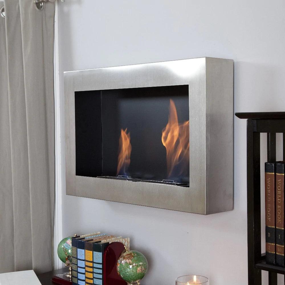Anywhere Fireplace SoHo Stainless Steel Wall Mount Bio-ethanol Liquid Fuel Fireplace