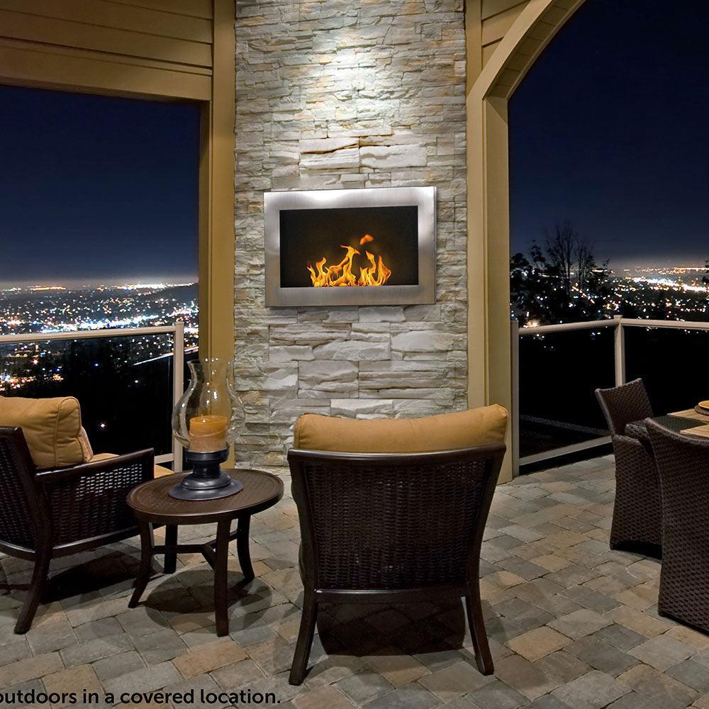 Anywhere Fireplace SoHo Stainless Steel Wall Mount Bio-ethanol Liquid Fuel Fireplace