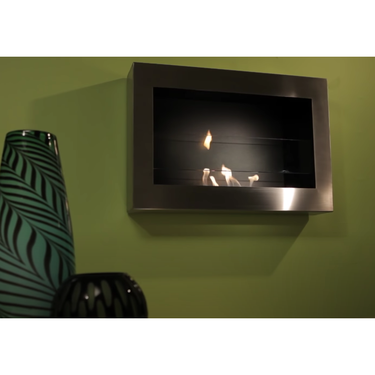 Anywhere Fireplace SoHo Stainless Steel Wall Mount Bio-ethanol Liquid Fuel Fireplace