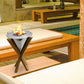 Anywhere Fireplace Southampton 14" Teak Tabletop Bio-ethanol Gel Fuel Fireplace