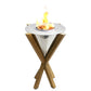 Anywhere Fireplace Southampton 14" Teak Tabletop Bio-ethanol Gel Fuel Fireplace
