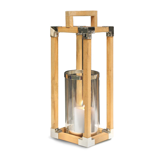Anywhere Fireplace Southampton 28" Teak Wood Lantern