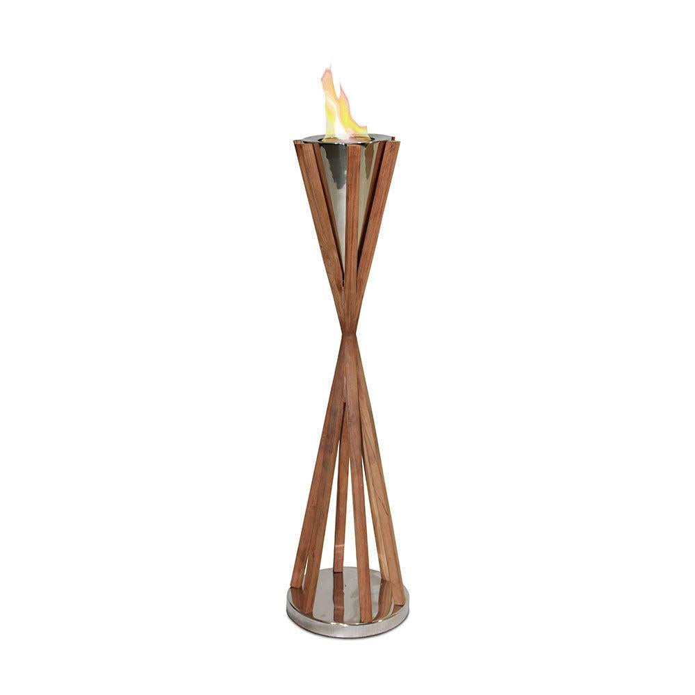 Anywhere Fireplace Southampton 34" Teak Bio-ethanol Gel Fuel Fireplace