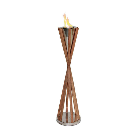 Anywhere Fireplace Southampton 34" Teak Bio-ethanol Gel Fuel Fireplace