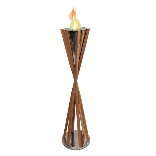Anywhere Fireplace Southampton 52" Teak Bio-ethanol Gel Fuel Fireplace