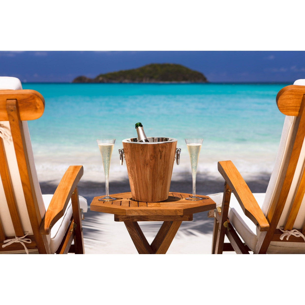 Anywhere Fireplace Southampton Teak Champagne Bucket