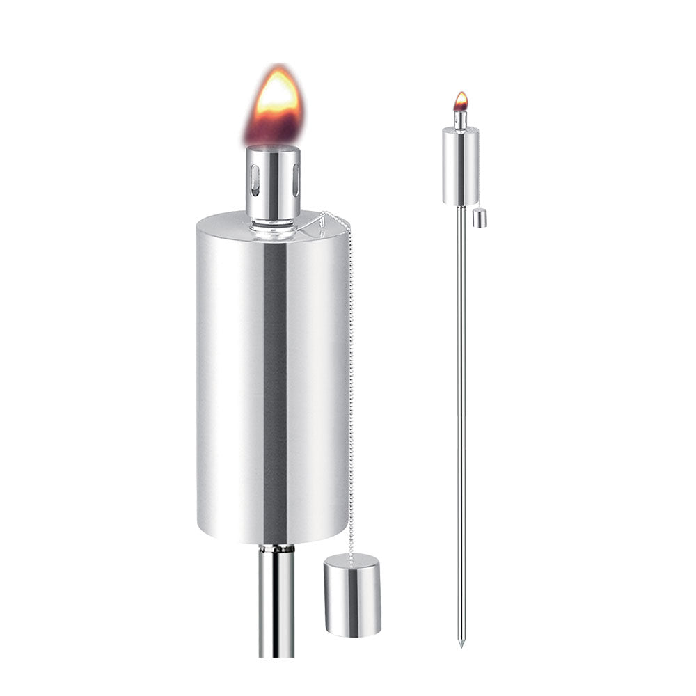 Anywhere Fireplace Stainless Steel Ground Stake Cintronella/Lamp Oil Cylinder Torch Set of 2
