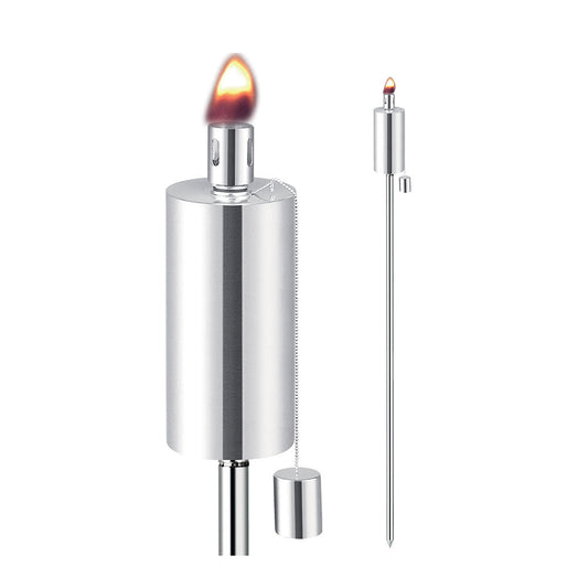 Anywhere Fireplace Stainless Steel Ground Stake Cintronella/Lamp Oil Cylinder Torch Set of 2
