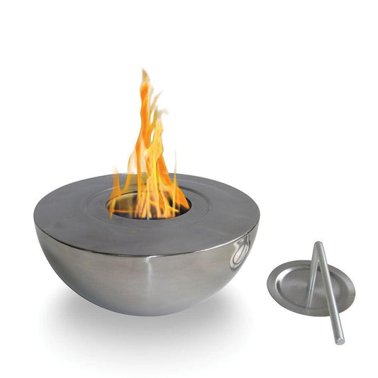 Anywhere Fireplace Sutton Stainless Steel Tabletop Bio-ethanol Gel Fuel Fireplace