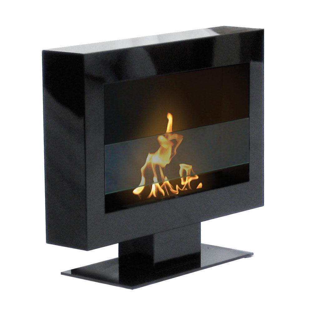 Anywhere Fireplace Tribeca II Black Freestanding Bio-ethanol Liquid Fuel Fireplace