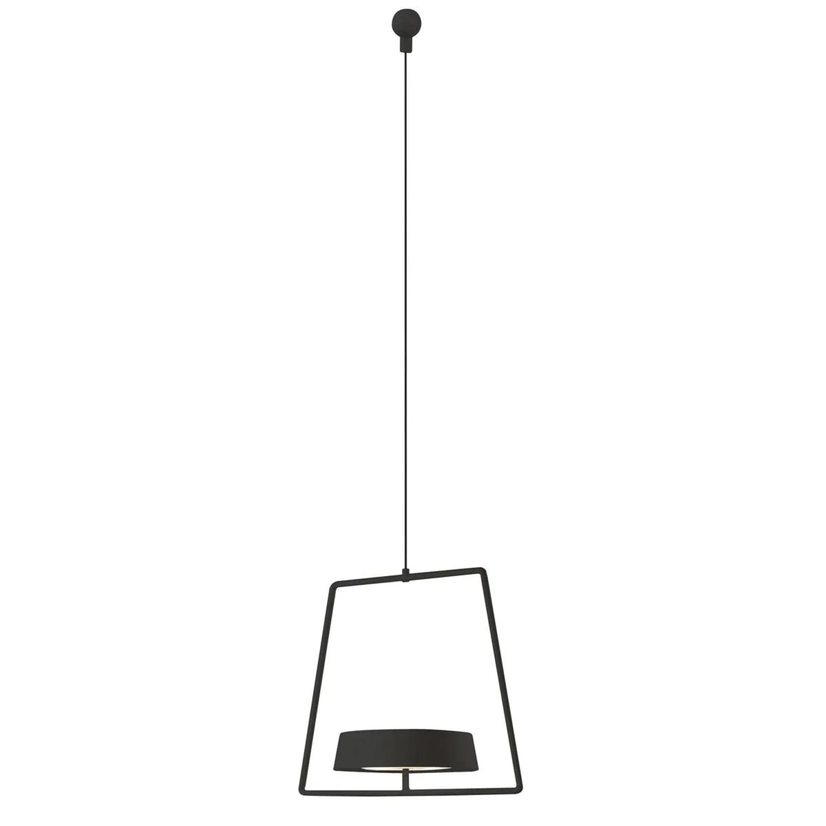 Arnsberg Alessandro Volta 86" Black Portable Battery-Powered Dimmable LED Pendant Ceiling Light With USB Type-C Charger