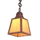 Arroyo Craftsman A-Line 5" x 8" Antique Brass Pendant with Almond Mica Glass Shade