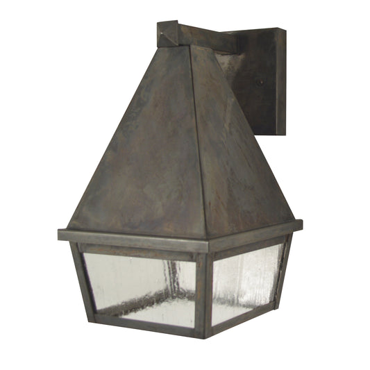 Arroyo Craftsman Anfield 6" x 11" Raw Copper Wall Mount Sconce With White Opalescent Glass Shade