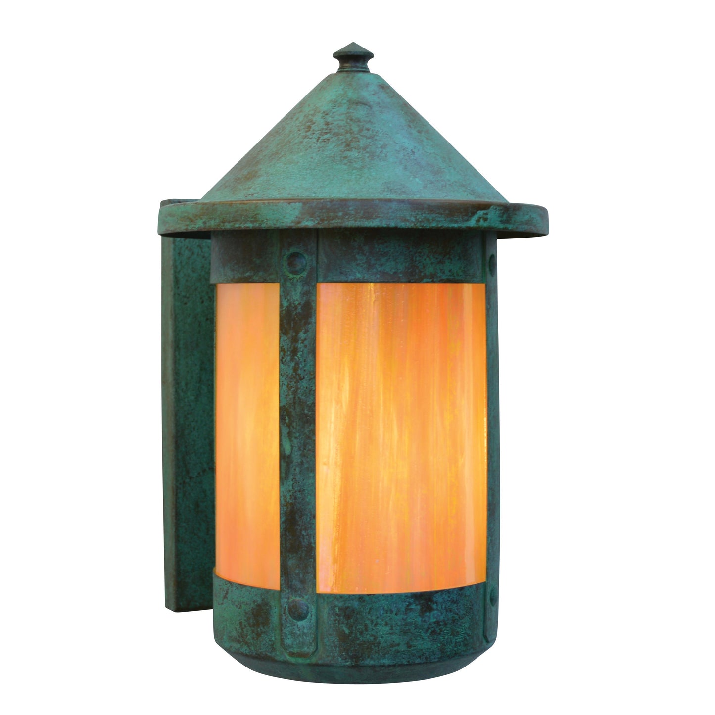 Arroyo Craftsman Berkeley 7" Antique Brass Wall Sconce With Roof With Rain Mist Glass Shade