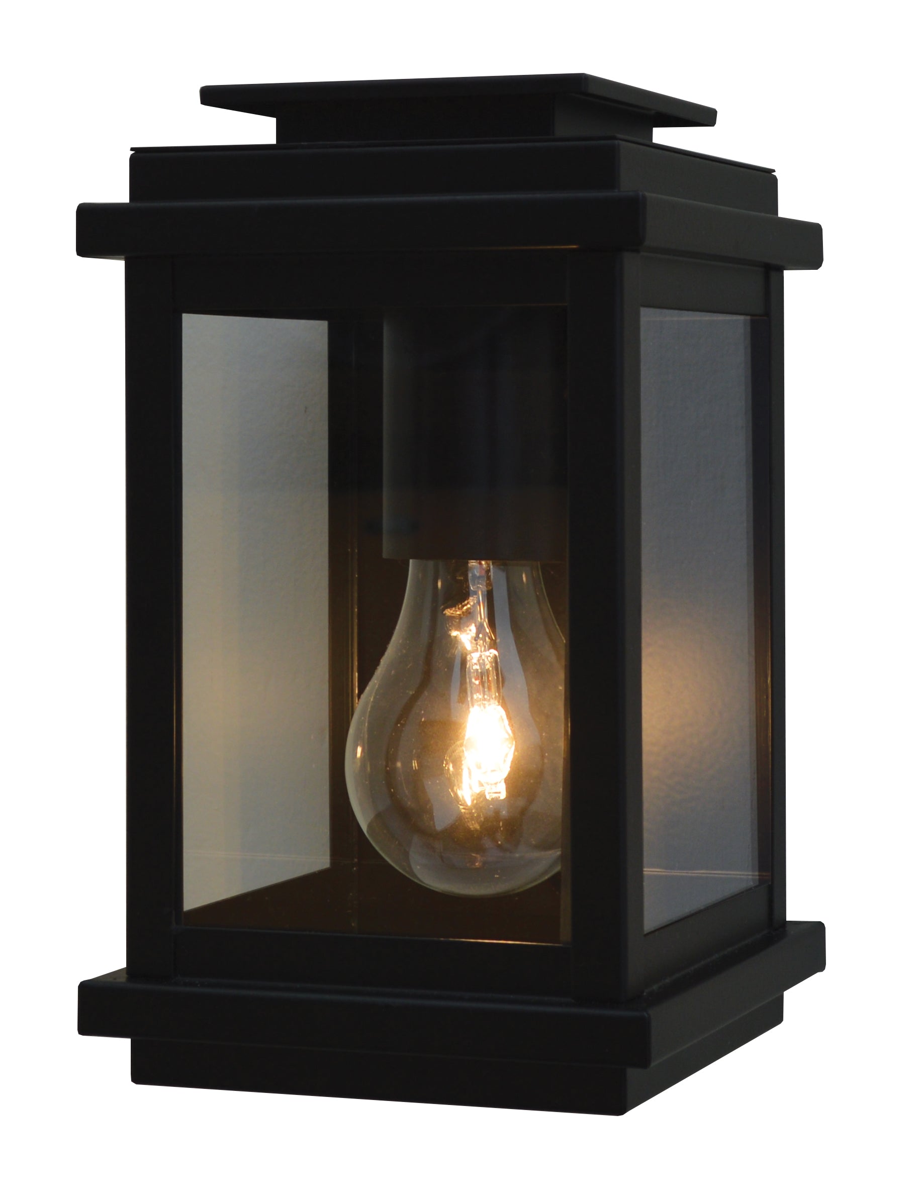 Arroyo Craftsman Bournemouth 5" Satin Black Wall Mount With Flemish Glass