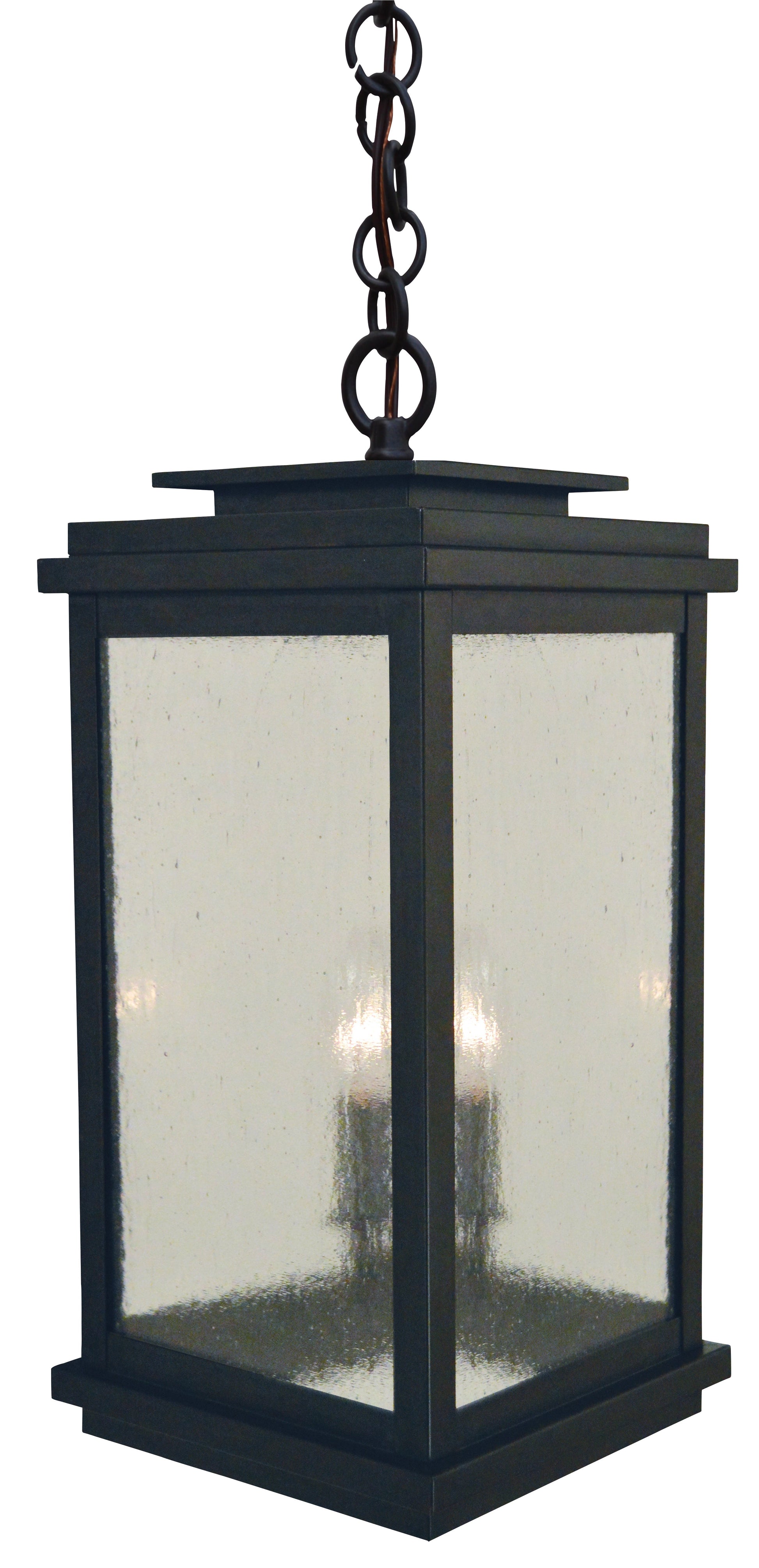 Arroyo Craftsman Bournemouth 8" Mission Brown Pendant With Clear Glass