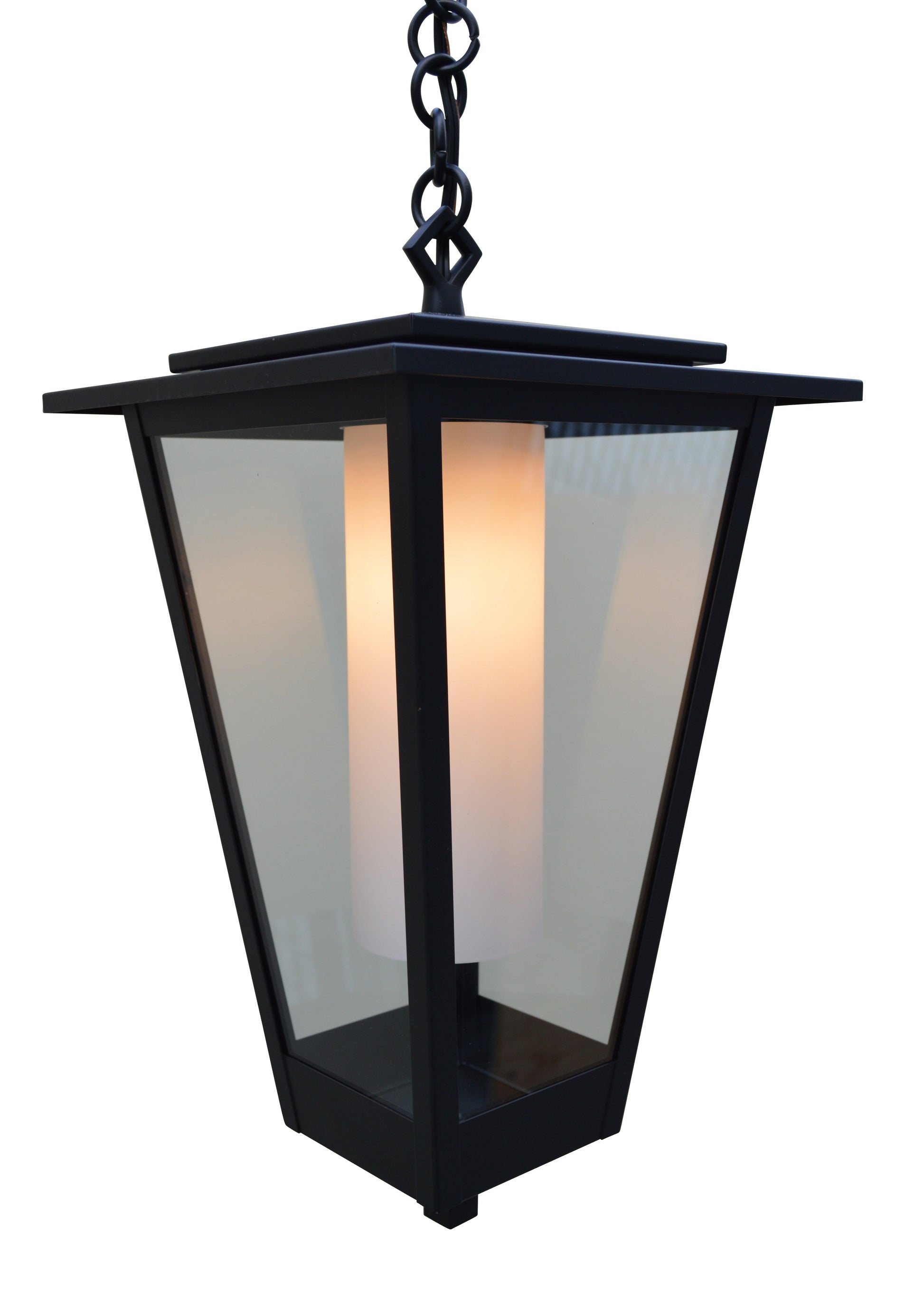 Arroyo Craftsman Brighton 10" Rustic Brown Hanging Pendant With Clear Glass With Clear Seedy Inner Cylinder