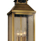 Arroyo Craftsman Canterbury 7" Antique Brass Long Body Pendant With Almond Mica Glass
