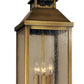 Arroyo Craftsman Canterbury 7" Antique Brass Long Body Pendant With Off White Glass
