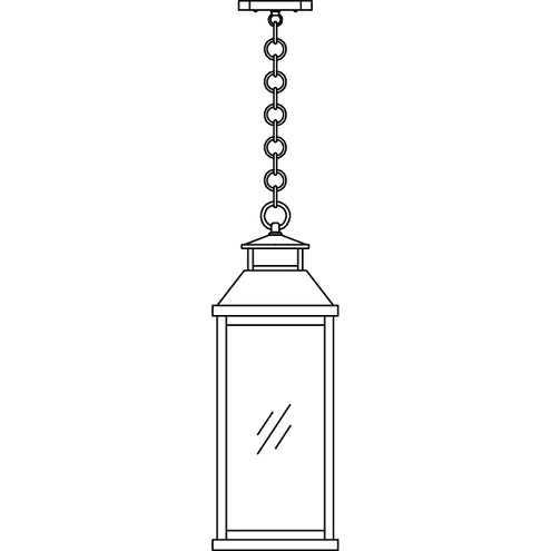 Arroyo Craftsman Canterbury 9" Antique Brass Pendant With Almond Mica Glass
