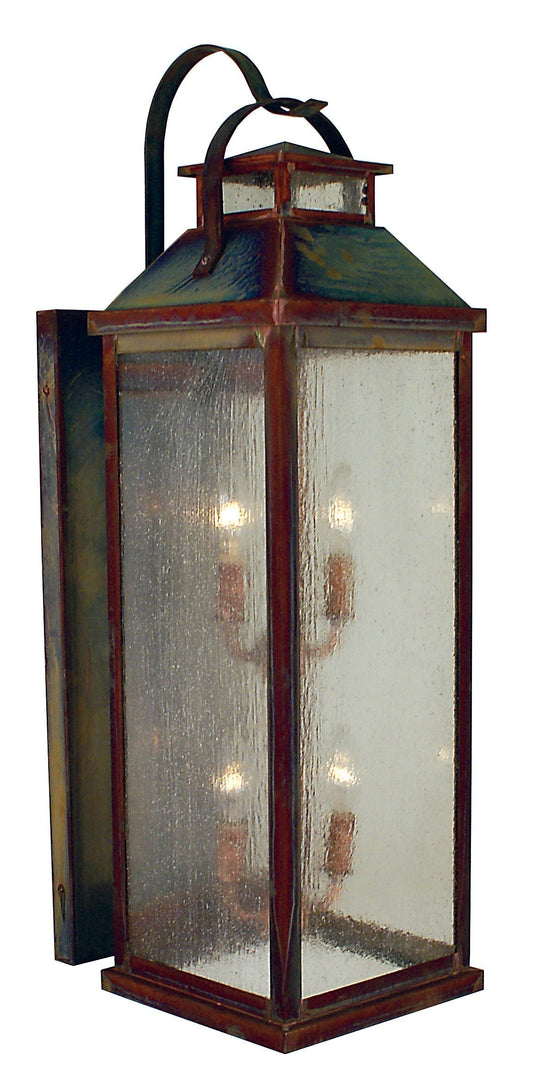 Arroyo Craftsman Canterbury 9" Mission Brown Wall Mount With Clear Seedy Glass