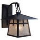 Arroyo Craftsman Carmel 8" Rustic Brown Wall Mount With Clear Seedy Glass