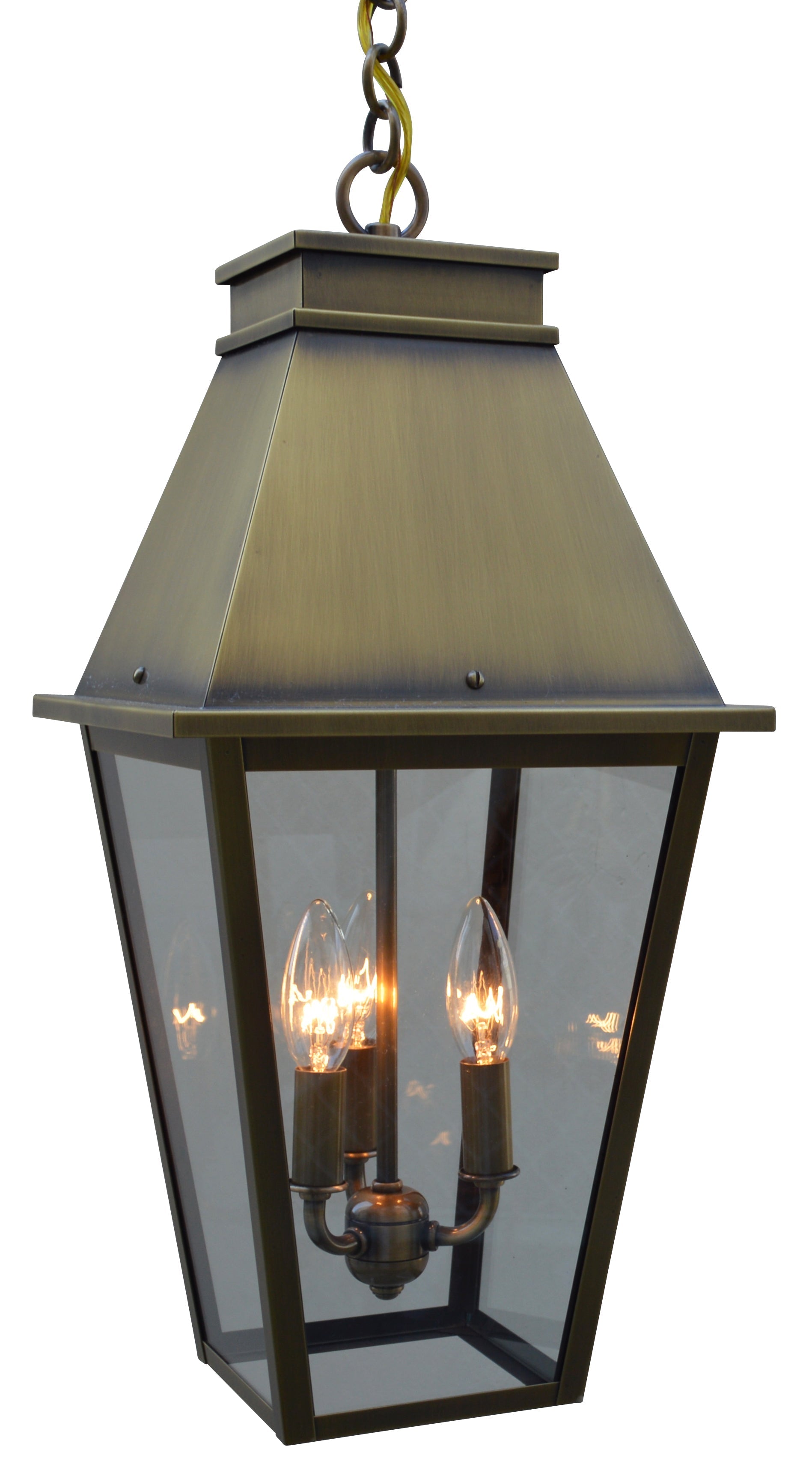 Arroyo Craftsman Croydon 10" Antique Brass Pendant With Rain Mist Glass