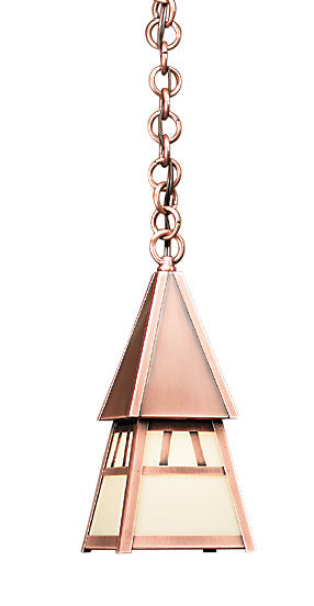 Arroyo Craftsman Dartmouth 4" Mission Brown Pendant With Tan Glass