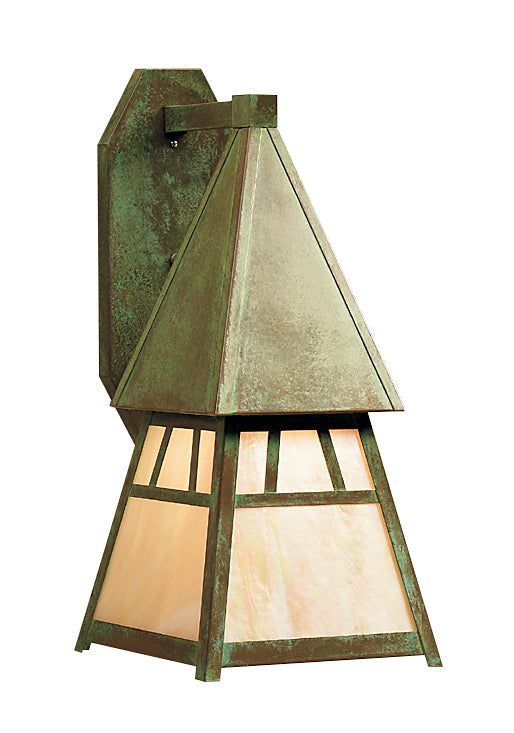 Arroyo Craftsman Dartmouth 8" Rustic Brown Wall Mount With Cream Glass