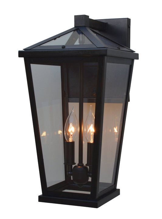 Arroyo Craftsman Devonshire 8" Raw Copper Wall Mount With Rain Mist Glass