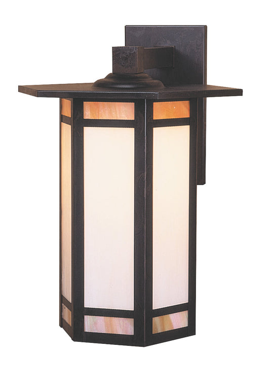 Arroyo Craftsman Etoile 11" Slate Wall Mount With Gold White Iridescent Glass