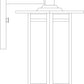 Arroyo Craftsman Etoile 9" Slate Wall Mount With White Opalescent Glass