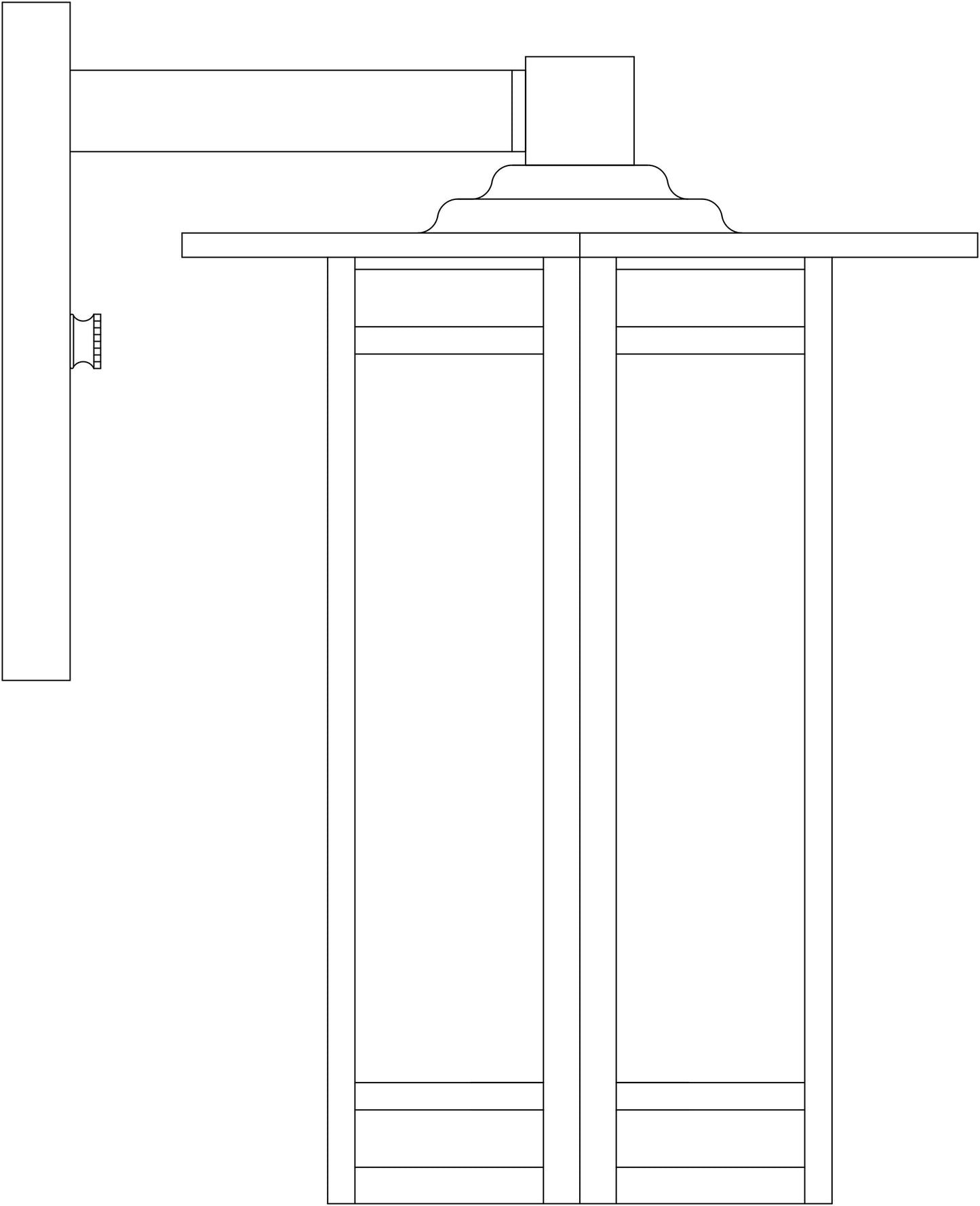 Arroyo Craftsman Etoile 9" Slate Wall Mount With White Opalescent Glass