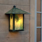 Arroyo Craftsman Evergreen 12" Slate Wall Mount With Cream Glass and Classic Arch Overlay