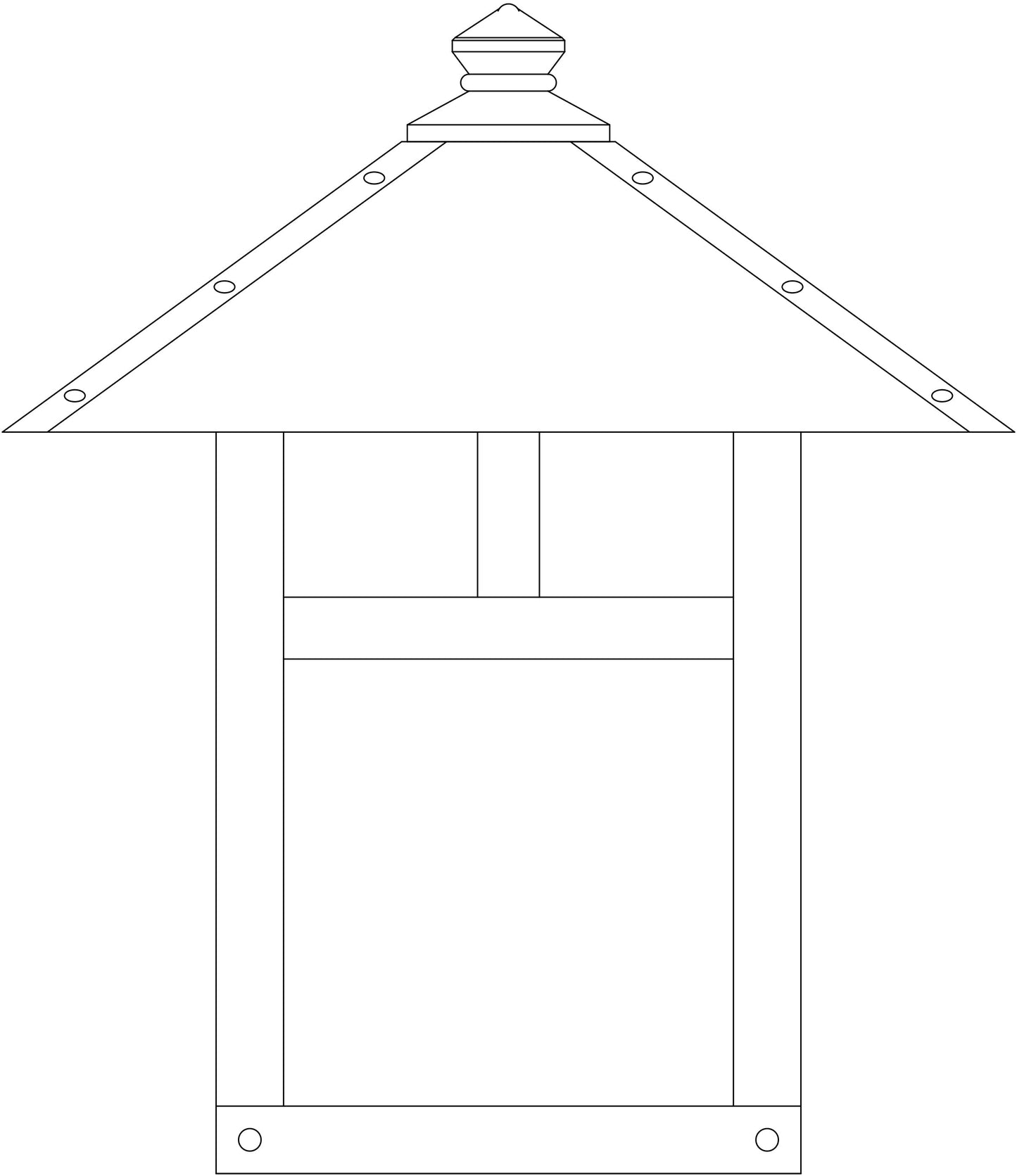 Arroyo Craftsman Evergreen 12" Slate Wall Mount With Off White Glass and T-Bar Overlay