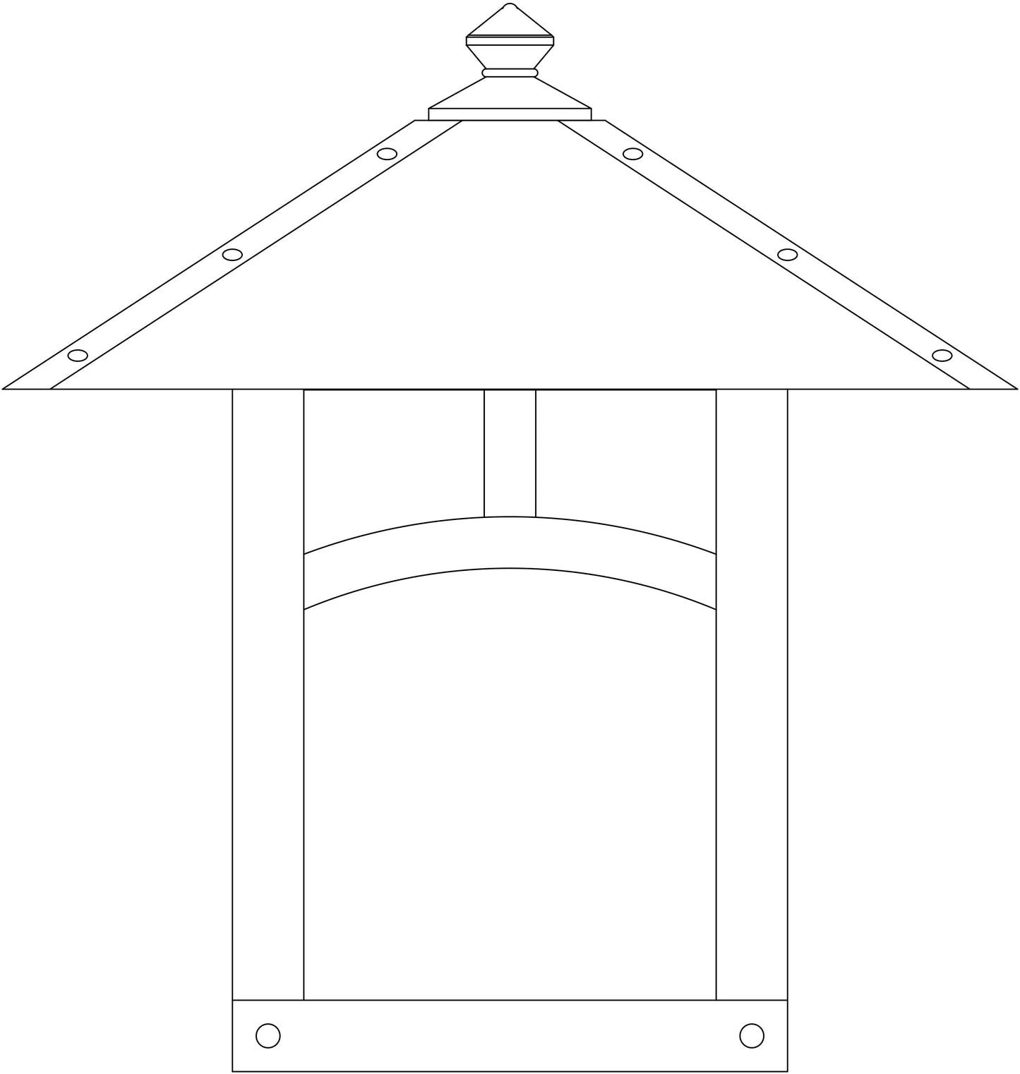 Arroyo Craftsman Evergreen 16" Antique Copper Wall Mount With Gold White Iridescent Glass