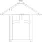 Arroyo Craftsman Evergreen 16" Rustic Brown Wall Mount With White Opalescent Glass and Hummingbird Filigree Overlay