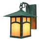 Arroyo Craftsman Evergreen 7" Bronze Wall Mount With Tan Glass