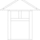Arroyo Craftsman Evergreen 7" Pewter Flush Wall Mount With Tan Glass and T-Bar Overlay