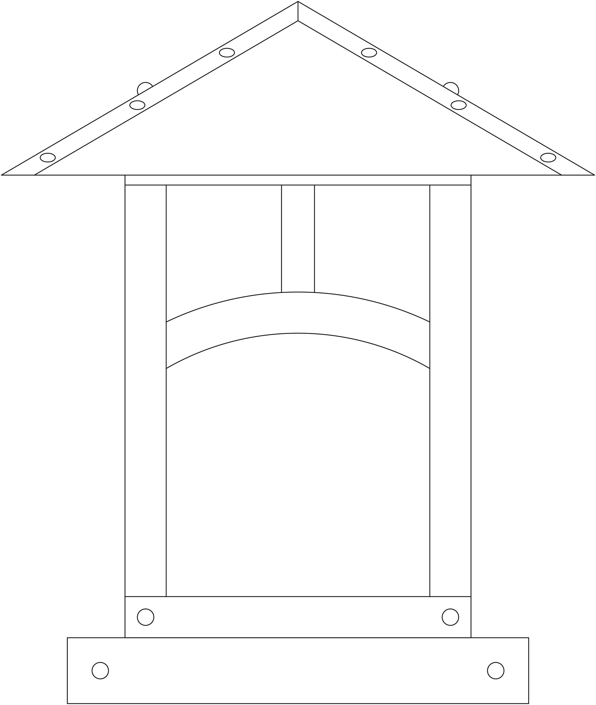 Arroyo Craftsman Evergreen 9" Antique Copper Column Mount With Off White Glass