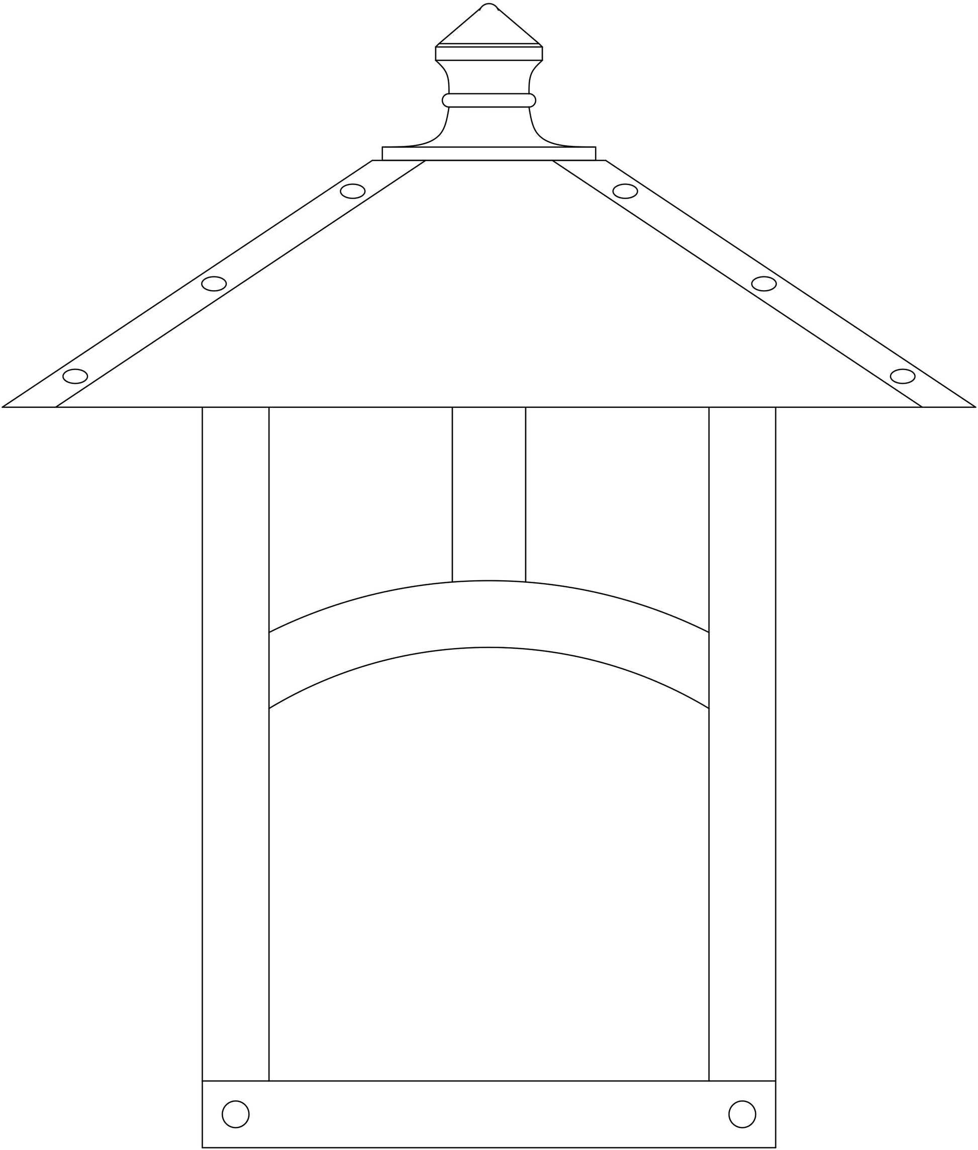Arroyo Craftsman Evergreen 9" Bronze Flush Wall Mount With Tan Glass and Classic Arch Overlay